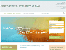 Tablet Screenshot of goehlelaw.com